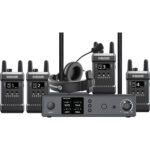 Hollyland Mars T1000 Full-Duplex Intercom System with Four Beltpack Transceivers