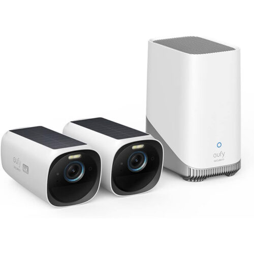 Eufy Security – eufyCam 3 – 2 Cam Kit (S330) – Wire-Free Security Camera with Built-in Solar Panels – T88713W1 – White