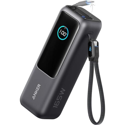 Anker Zolo Power Bank (25,000mAh, 165W, Built-in Retractable Cables)