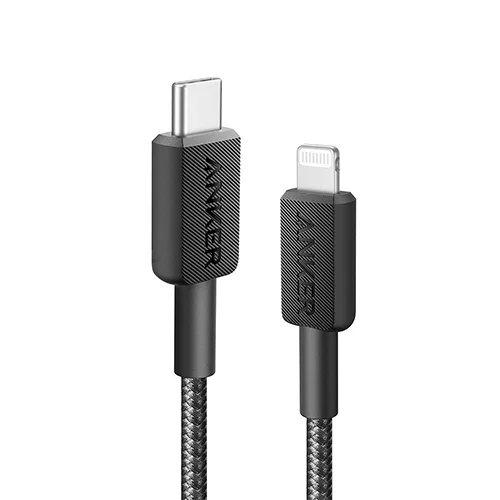 Anker 322 USB-C to Lightning Cable (6ft) Nylon Braided – A81B6H11 – Black