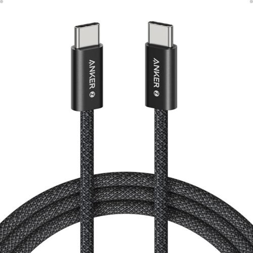 Anker Zolo USB-C to USB-C Cable (6ft, 240W, Braided, Dirt Resistant) – A8060H12 – Black