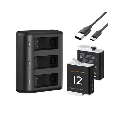 k&f 2 Pack 1730mAh Batteries for GoPro Hero 12/11/10/9 Black