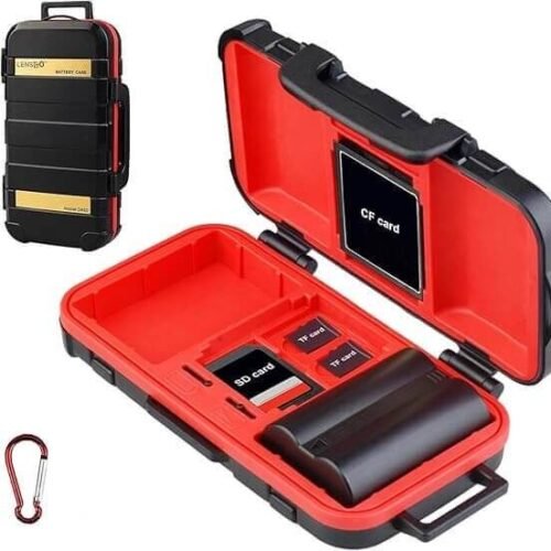 LENSGO D850 Battery Storage Box for Camera and Memory Cards