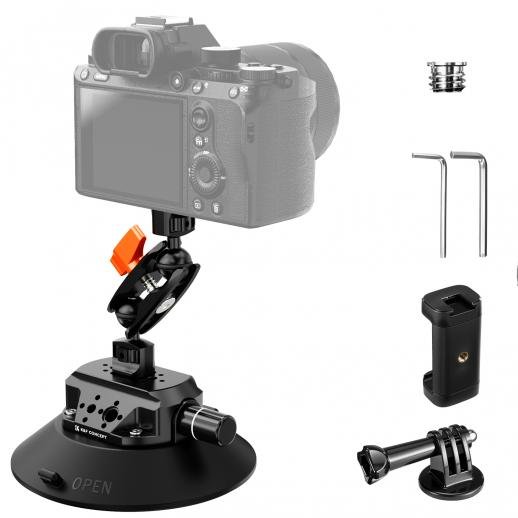 K&F Concept MS -44 Suction Cup Camera Mount with Magic Arm
