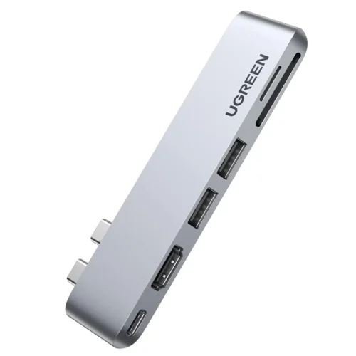 UGREEN CM251 7-in-2 (DUAL) USB-C MAC docking -USB-C TO 3 x USB-A 3.0 ports/HDMI 4k UHD(3840×2160)/100W PD(SUPPORTS TB3/data)