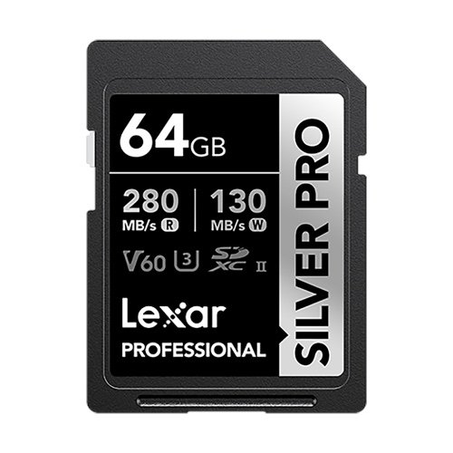 Lexar Professional 64GB SILVER PRO SDXC UHS-II Memory Card