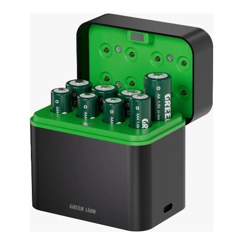 Green Lion  Rechargeable 4*AA + 4*AAA Battery Dock